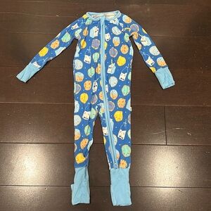 Little Sleepies Milk and Cookie Onesie Pajamas Size 6-12 Months